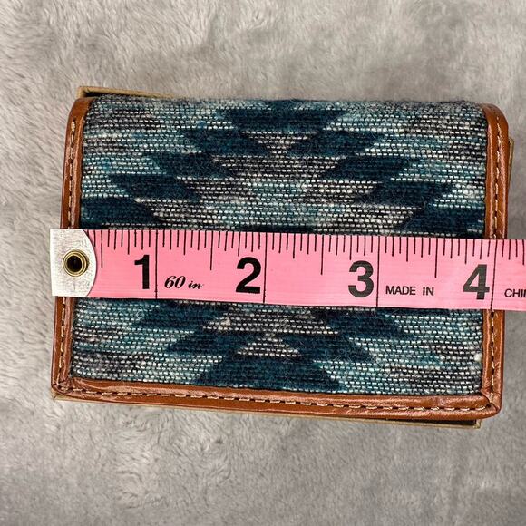Tony Lama RFID Tri-Fold Wallet Genuine Leather Southwest Aztec Tribal Cowboy - Picture 10 of 11